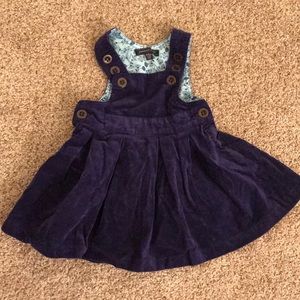 Pumpkin patch size 6-12 mnths velvet overall dress